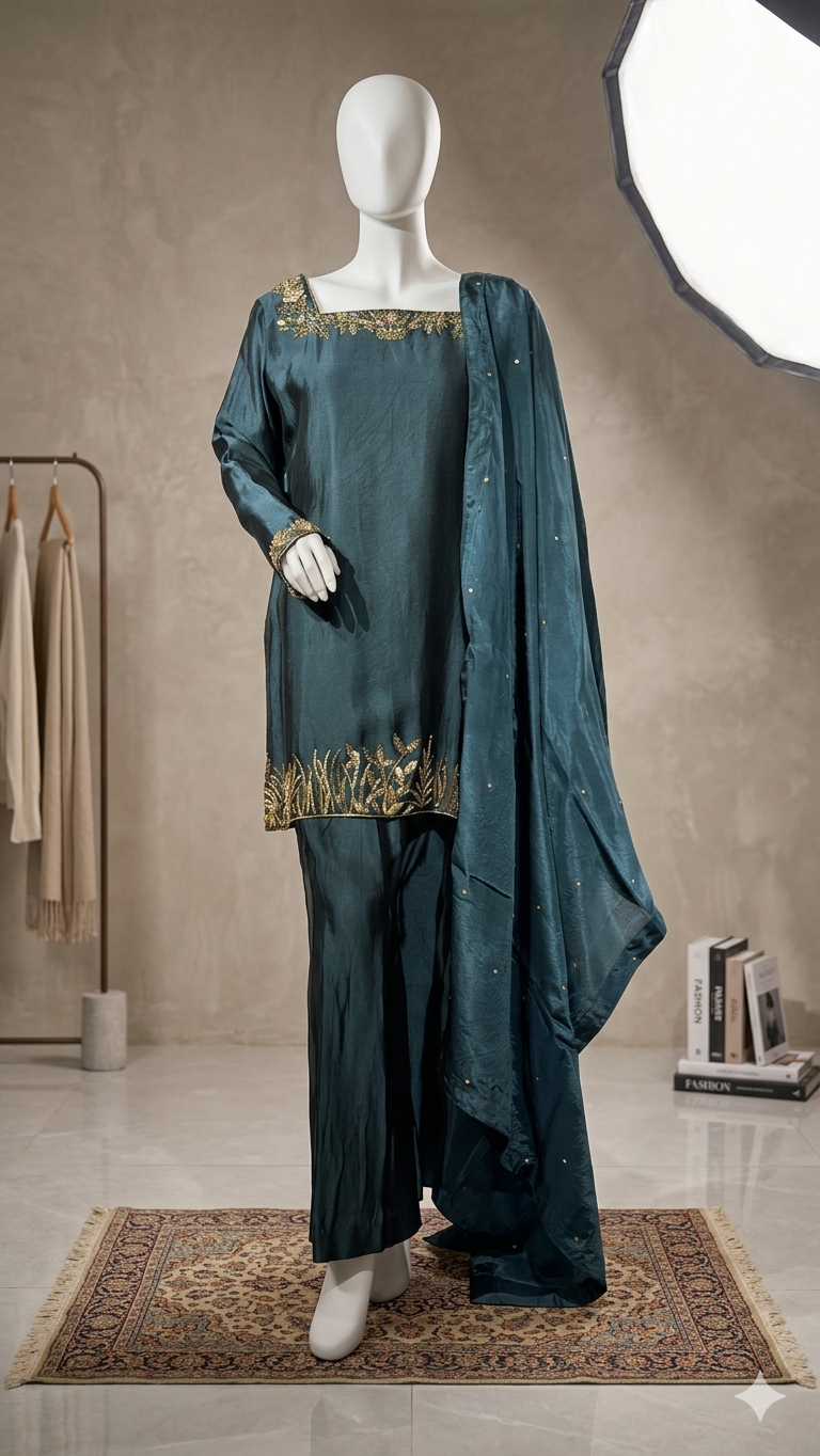 img_9619 deep teal gold embroidered three piece