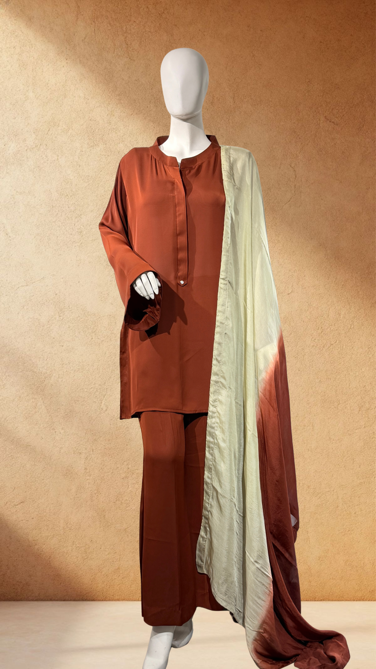 untitled-design-1-3 rust three piece with ombre dupatta
