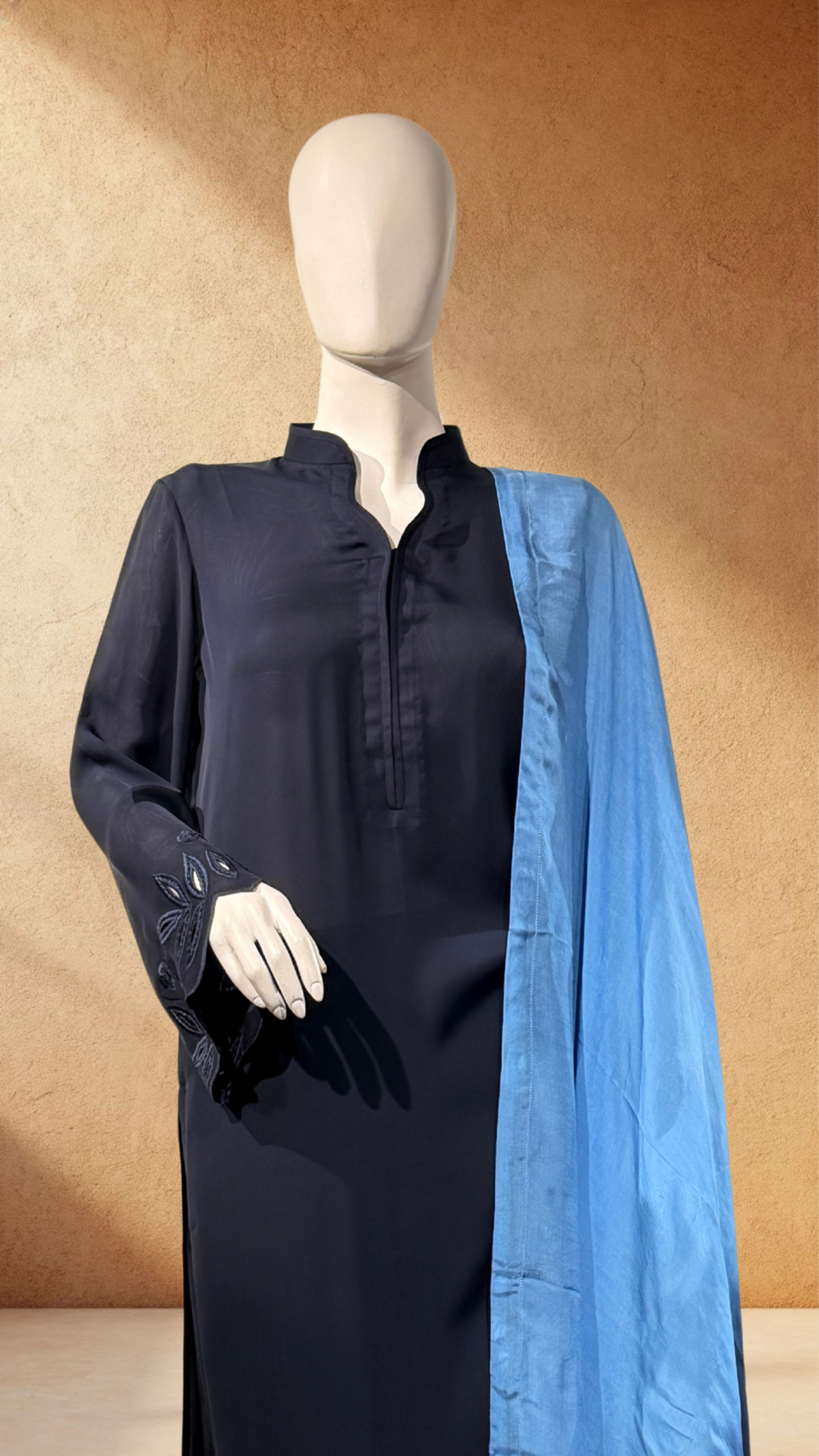 untitled-design-16-3 navy blue embroidered sleeve suit with blue dupatta