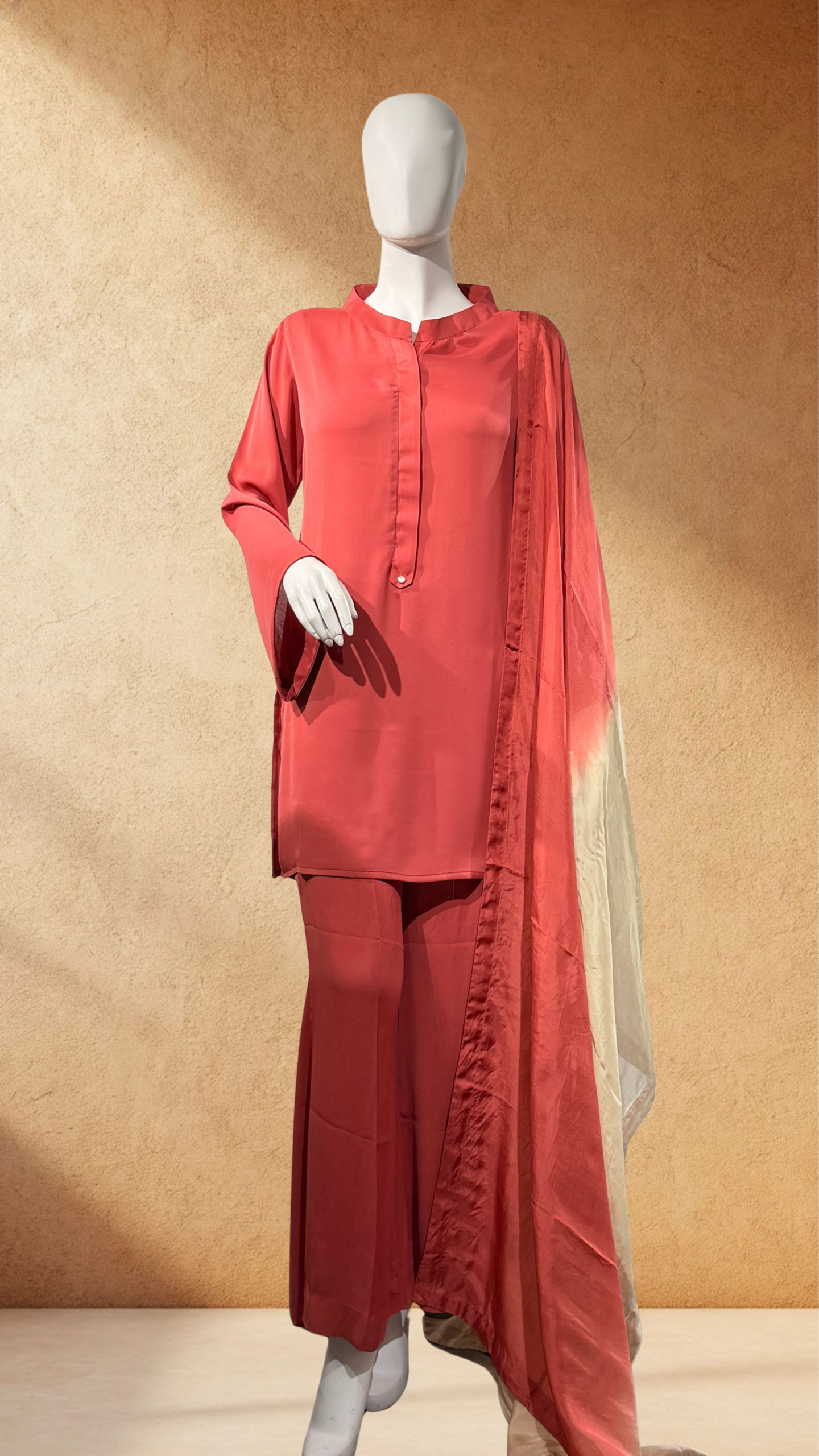 untitled-design-7 terracotta mandarin collar suit with ombre dupatta